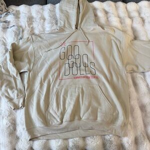 Cream Graphic Print Hoodie